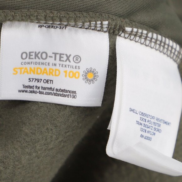 NWT LANDS' END Men's Heritage Fleece Pullover Oeko-Tex Forest Moss Green Size XL - Picture 10 of 10